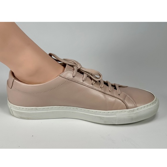 Woman By Common Projects Leather Sneakers in Blush Pink Made in Italy EU 39/US 9 - Picture 6 of 16